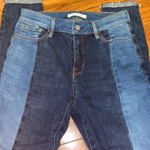 pacsun two-toned high rise jeans